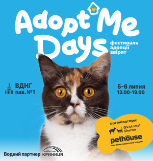 У Києві відбудеться AdoptMe Days: сотням котиків та песиків з притулків шукатимуть петбатьків