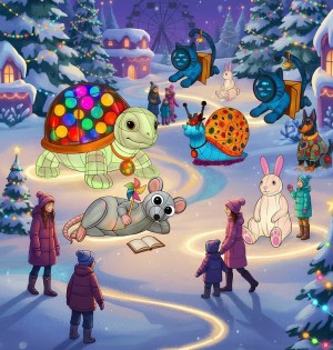 Парк гігантських дивотварин — коли зима перетворюється на казку